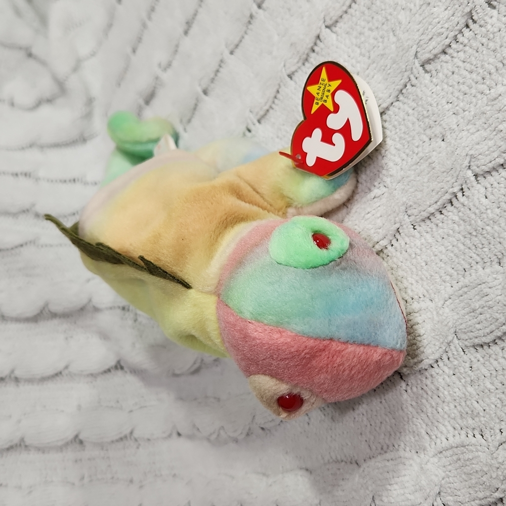 Vintage Ty Beanie Baby Original "Iggy" The Iguana 1997 P.V.C Pellets